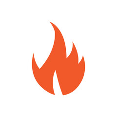 Fire logo design illustration and fire symbol