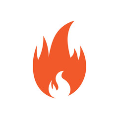 Fire logo design illustration and fire symbol