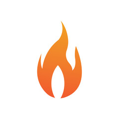 Fire logo design illustration and fire symbol
