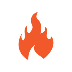 Fire logo design illustration and fire symbol