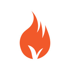 Fire logo design illustration and fire symbol