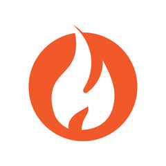 Fire logo design illustration and fire symbol