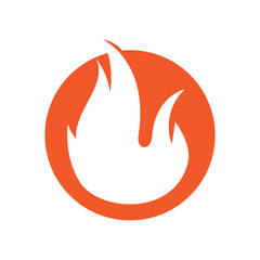 Fire logo design illustration and fire symbol