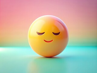 Fototapeta premium Silent, serene emoji graphics: hushed faces conveying peace, calm, and quietude. Discreet and peaceful designs.