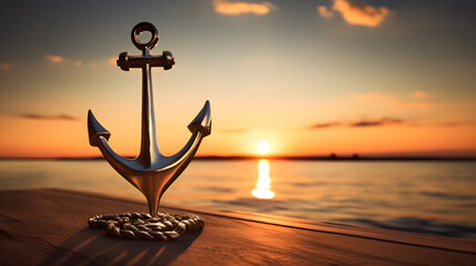 Anchor Ready for Voyage: A Beautiful Depiction of Maritime Adventure and the Peaceful Ocean