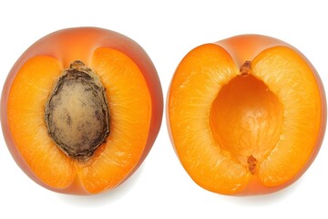 Apricot Isolated on White Background.