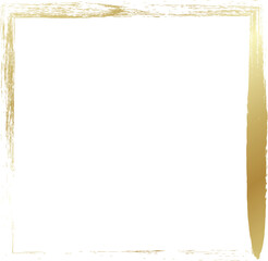Grunge square golden frame. Luxury element