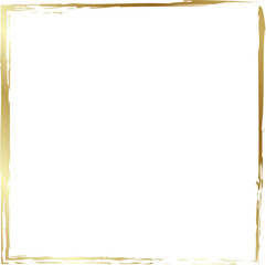 Grunge square golden frame. Luxury element