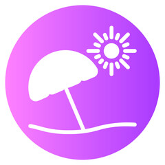 beach gradient icon