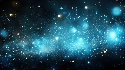 Fototapeta premium Abstract Blue and Gold Glitter Background