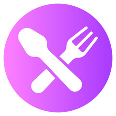 cutlery gradient icon