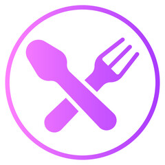 cutlery gradient icon