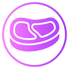 meat gradient icon