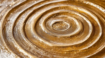 Abstract Golden Swirl Texture