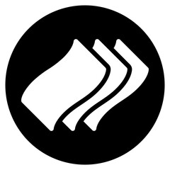 tissue paper glyph icon