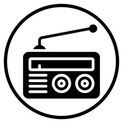 radio antenna glyph icon