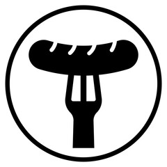 sausage glyph icon