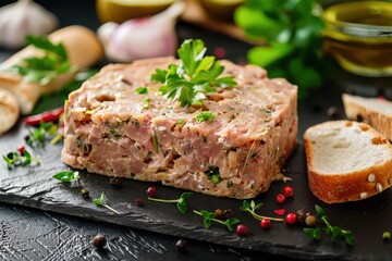 Fresh meat pate is tasty