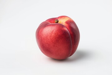 Fresh peach on white background with clipping path