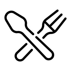 cutlery line icon