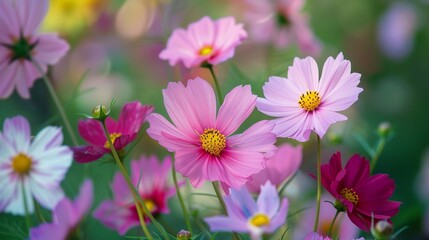 カラフルな野花のクローズアップ2