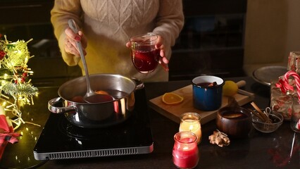 Preparing Mulled Wine for Holidays