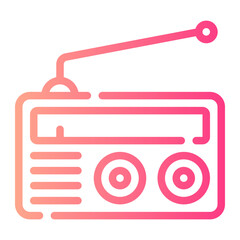 radio antenna gradient icon