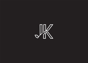 JK initial logo design and monogram logo