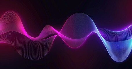 Abstract representation of sound waves in vibrant colors and smooth curves.
