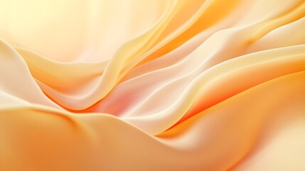 Abstract Orange and Beige Fabric Drape Design