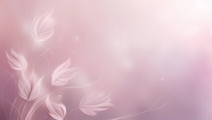 Abstract Mother's Day Background Featuring Faint Floral Shapes and a Soft Pink-to-Lavender Gradient

