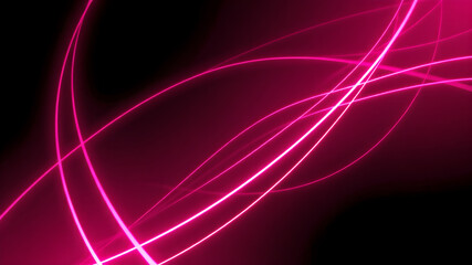 Fototapeta premium Abstract background with pink neon glowing lines