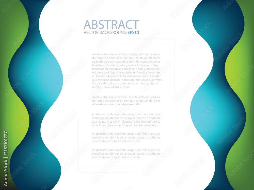 Fototapete graphic vector curve line overlap background for text and message design