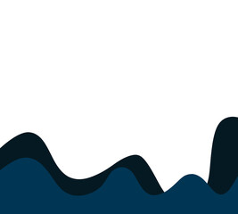 Obraz premium Blue dark element wave