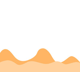 Waves orange color element