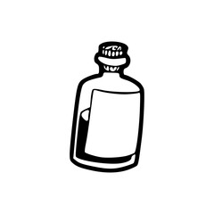 vector illustration of a bottle of poison