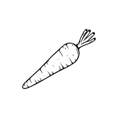 a line art drawing of vegetables icon coloring page