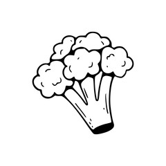 a line art drawing of vegetables icon coloring page