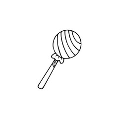 cartoon of a lollipop isolated on white