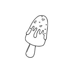 cartoon of a ice cream coloring page