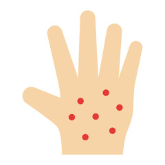 rash on hand icon