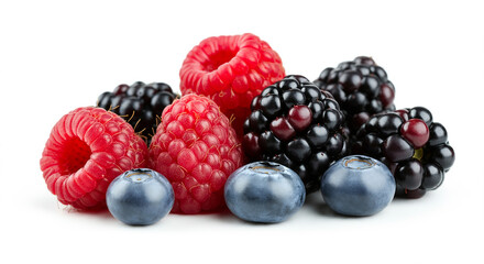 Fresh Raspberries Blackberries Blueberries Summer Berry Mix