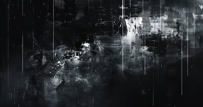 Abstract dark digital background with vertical lines and textures.