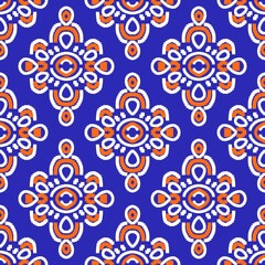 pattern flowerdamask ethnic boho American ikat texture tribal geometric background mandalas