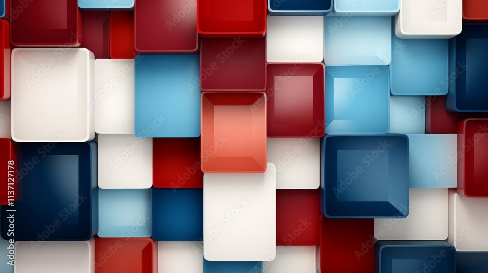Canvas Prints a colorful wall made of squares of different colors