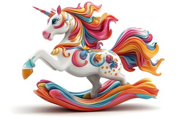 Cute Cartoon Unicorns isolated on white background. Vector illustration for coloring books
horse, children, graphic, fantasy, pony, mane, rainbow, dream, fairy, mammal, mythology, print, silhouette, 