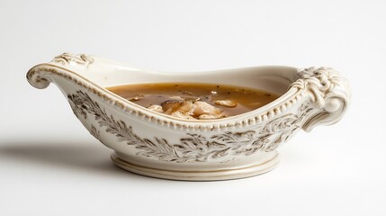 Elegant Gravy Boat with Rich Brown Gravy