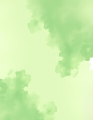 Obraz premium Green watercolor background, vintage, with white tones