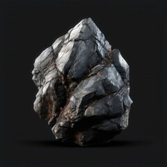 Naklejka premium the AI Image Generator, Black and White Stone with Texture on Dark