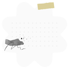 Planner stickers png dot paper element in memphis style